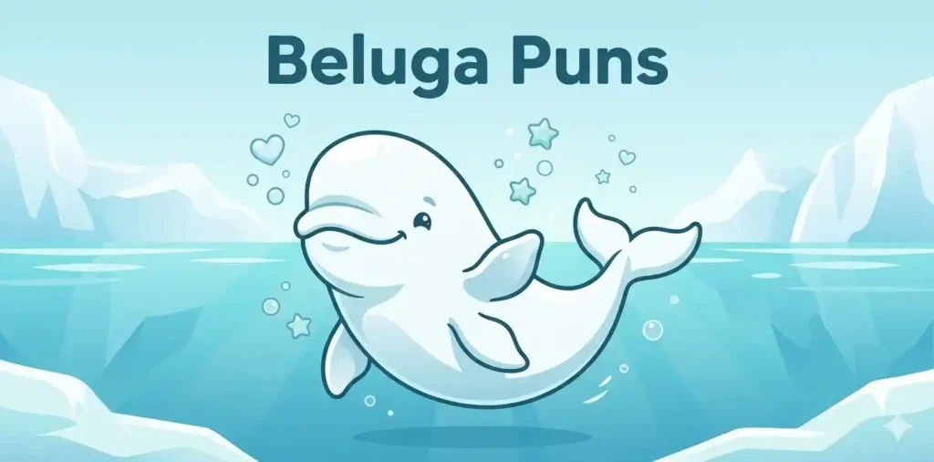 Cute beluga whale character