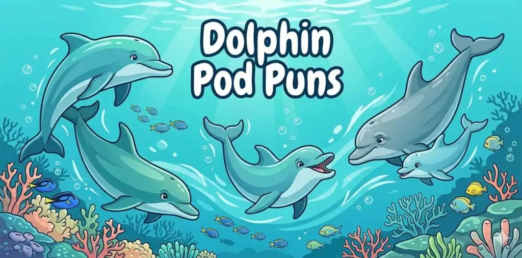 Dolphins swimming together