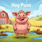 Cute piglet making funny faces