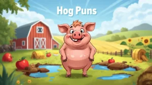 Cute piglet making funny faces