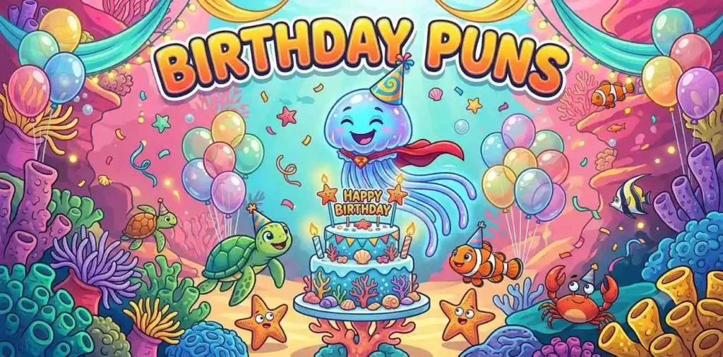 Birthday jellyfish with cake