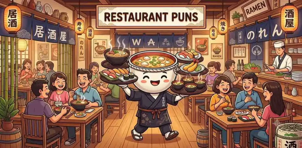 Funny miso restaurant scene