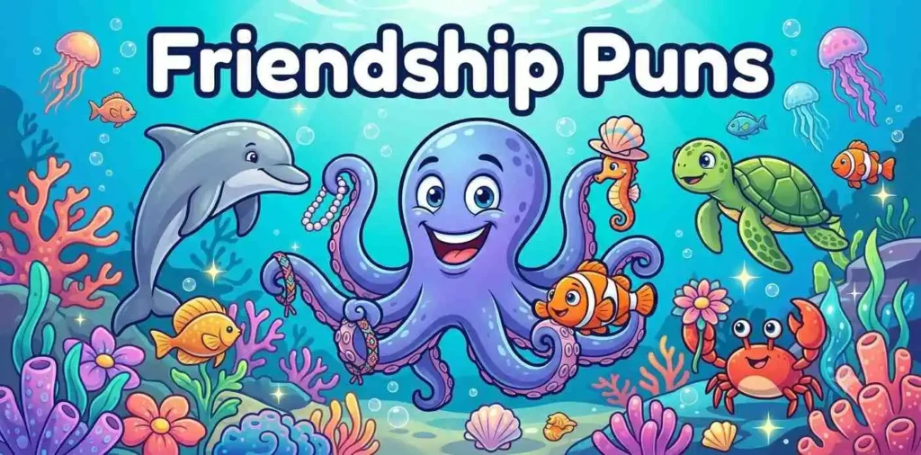 Octopus friends sharing fun