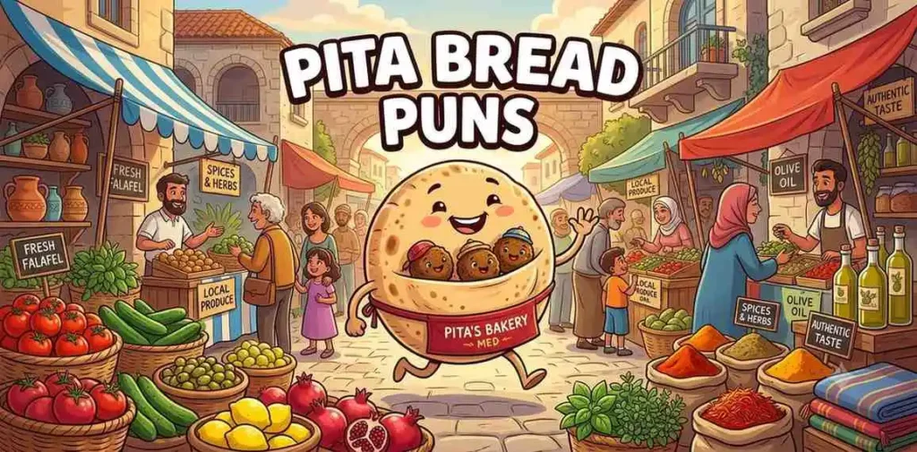 Happy pita pocket cartoon