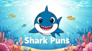 Cute cartoon shark mascot