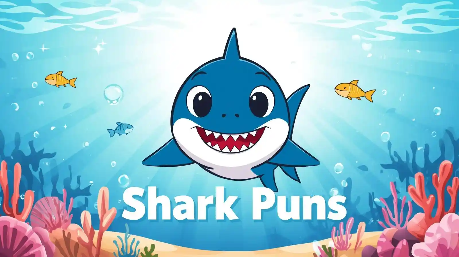 Cute cartoon shark mascot