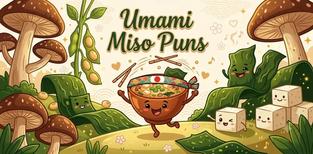 Cute miso bowl celebrating umami