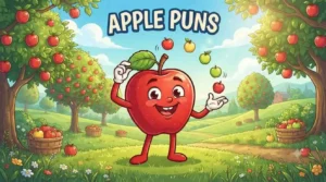 Smiling apple character