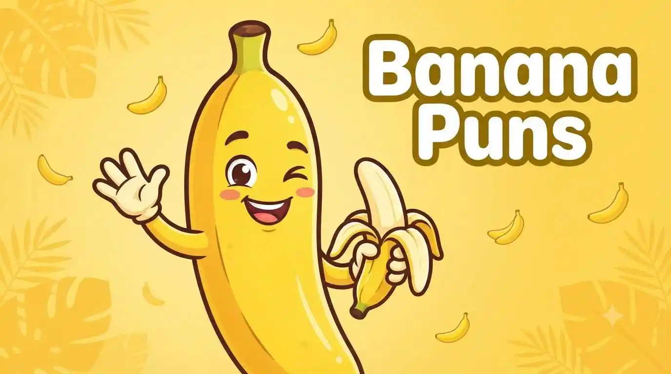 Smiling banana character