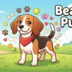 Happy beagle smiling.