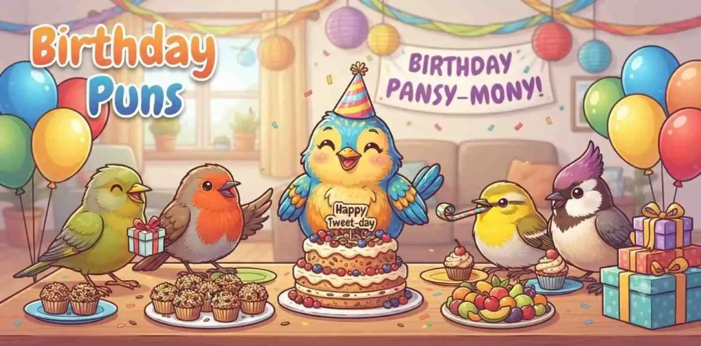 Bird birthday party celebration