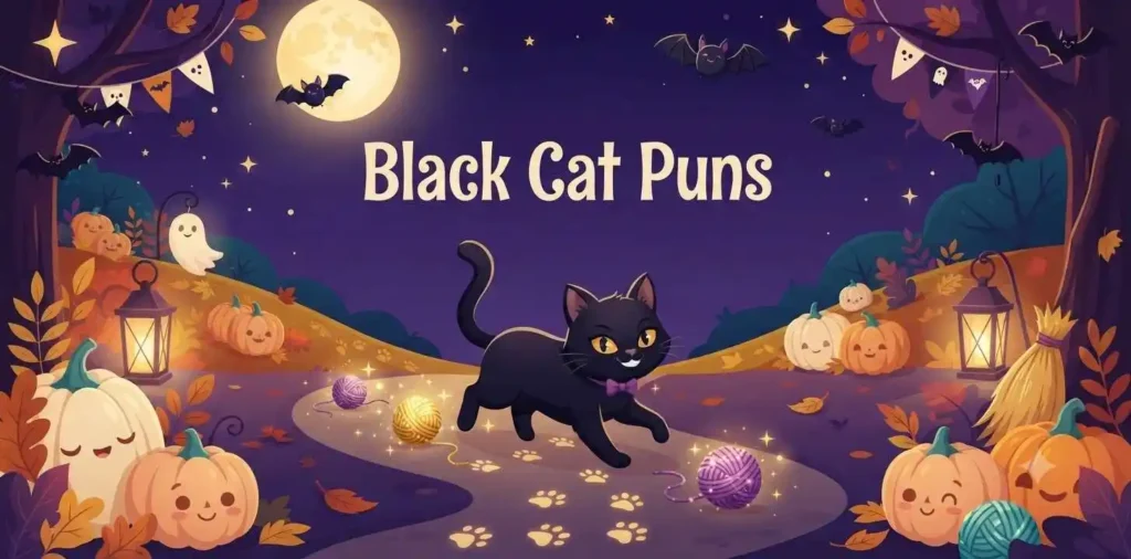 Funny black cat smiling