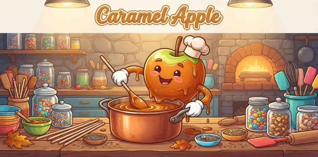 Funny caramel apple treat