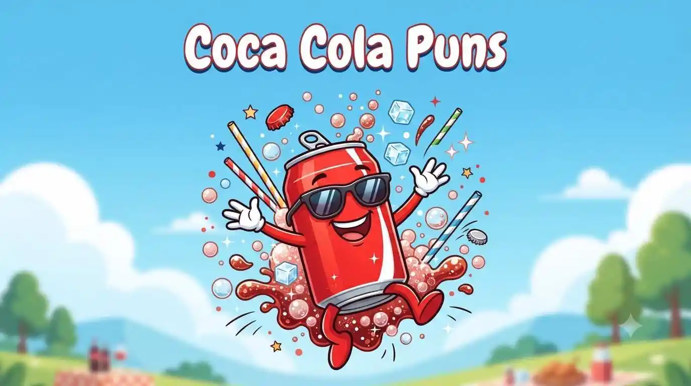 Funny smiling cola can character