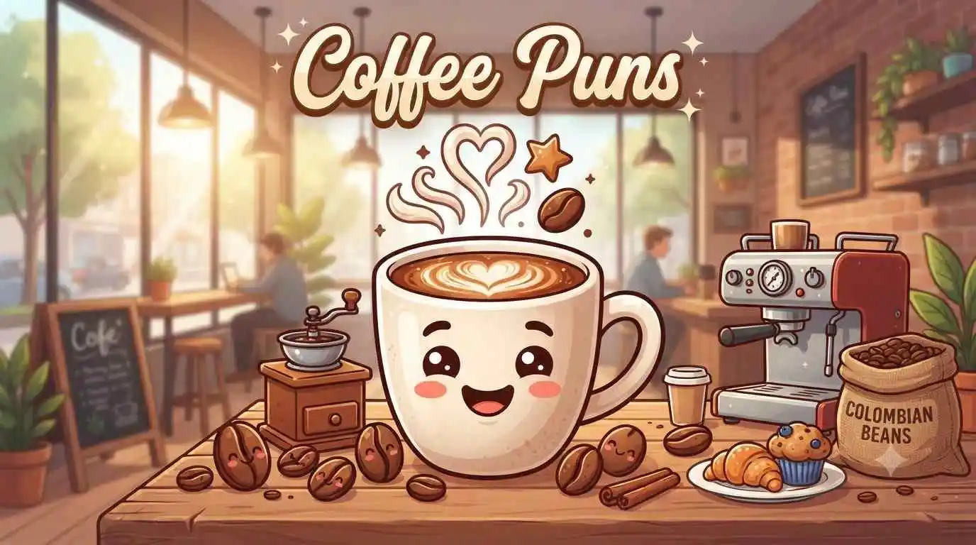 Happy coffee cup character