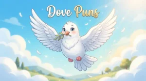 Smiling white dove