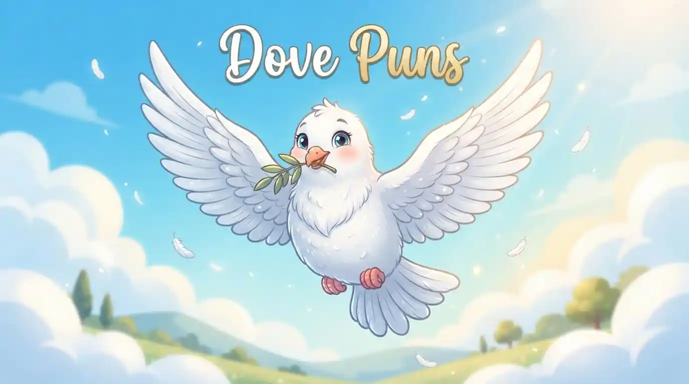 Smiling white dove