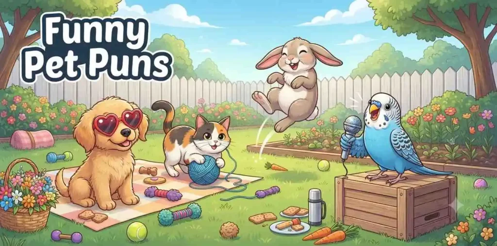 Funny pets playing together