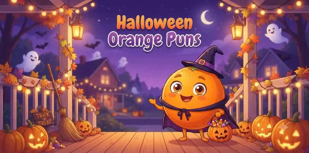 Cute Halloween orange character