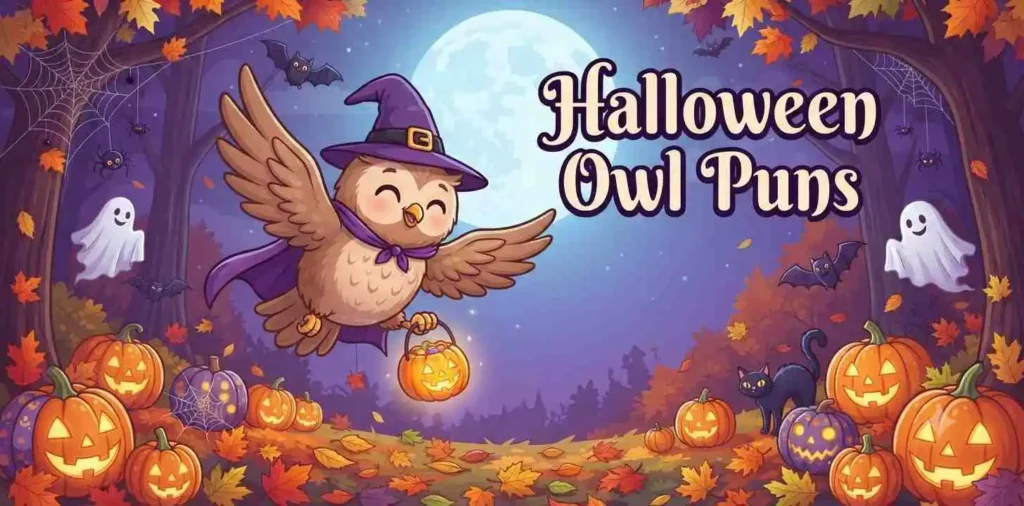 Halloween owl with pumpkin