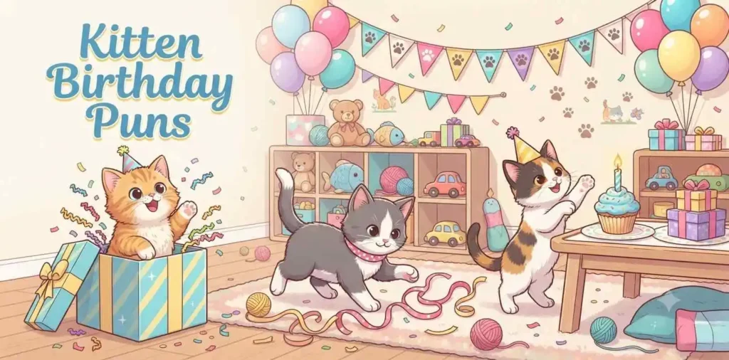 Cute birthday kitten