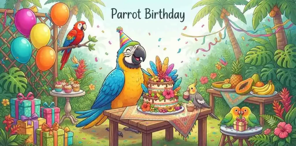Birthday parrot party
