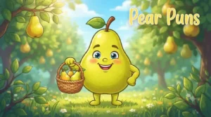 Funny smiling pear