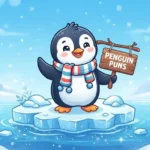 Cute penguin with humor