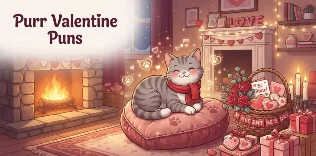 PurringValentine cat