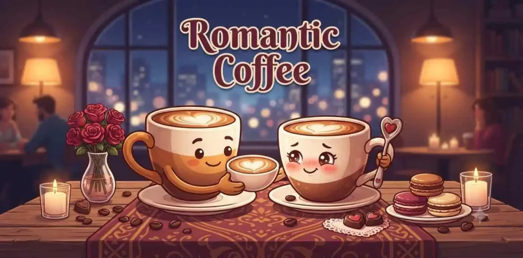 Cute romantic coffee couple