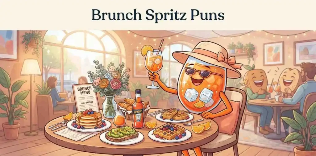Happy brunch spritz with pastries