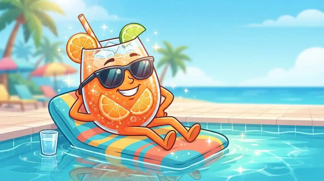 spritz cocktail smiling