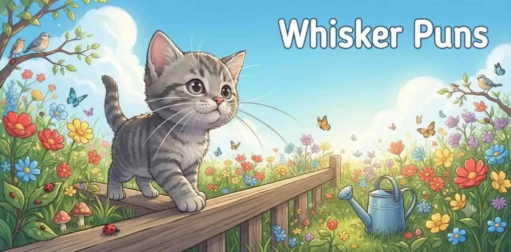 Playful whiskered kitten