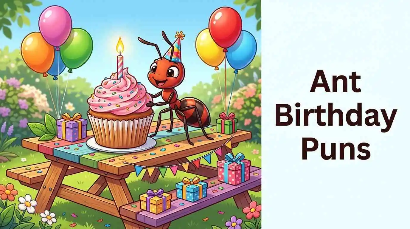 Cute ant birthday celebration