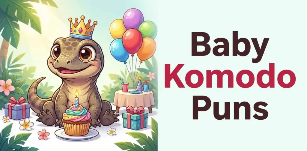Cute baby Komodo birthday party