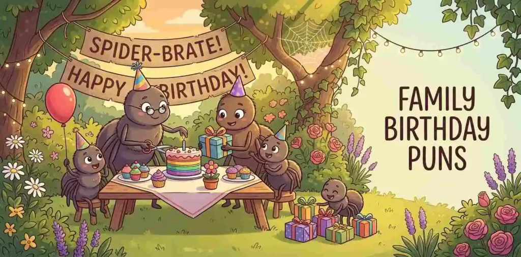 Spider family birthday party