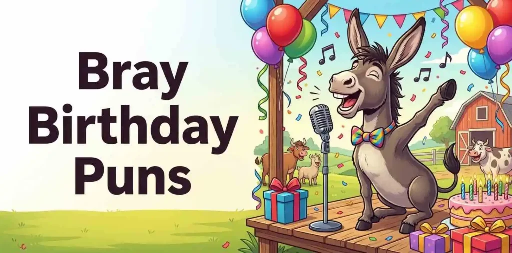 Funny donkey braying birthday