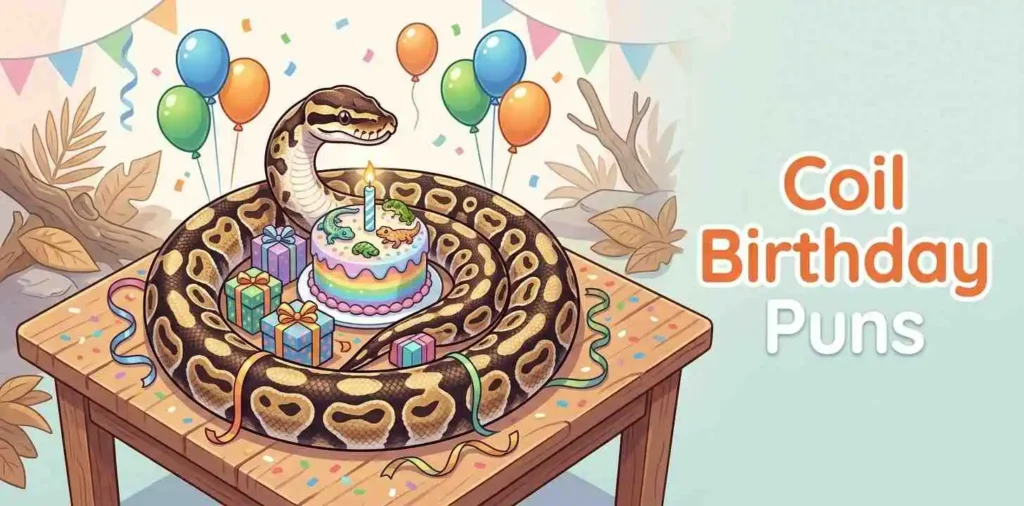 Coiled ball python birthday