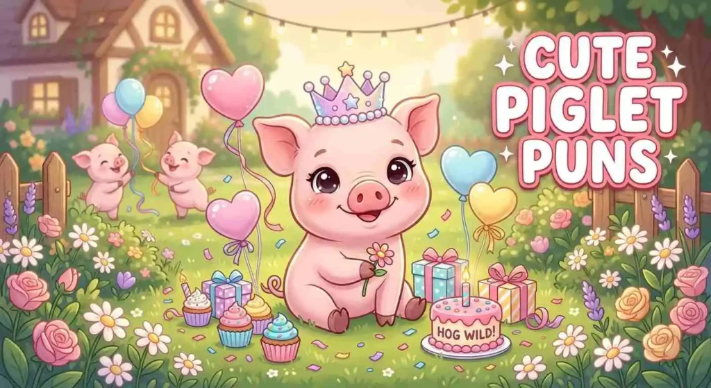 Piglet making birthday oink