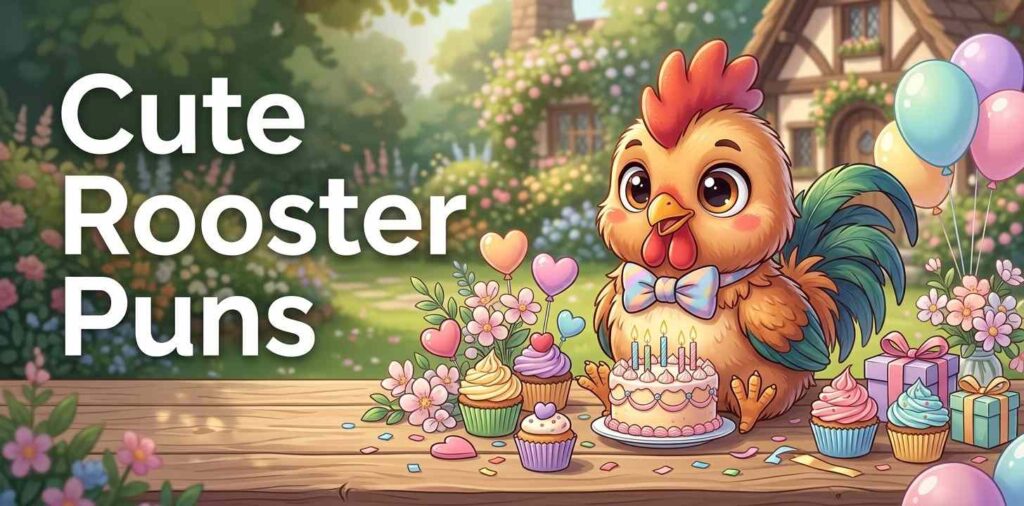 Cute rooster birthday party