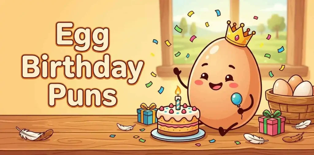 Funny egg celebrating a birthday