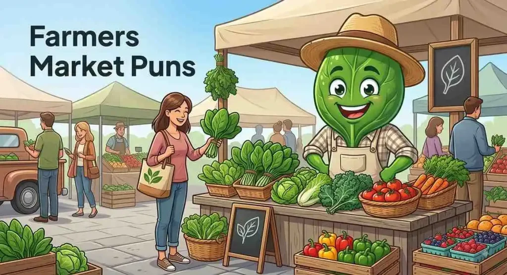 Funny spinach at farmers market