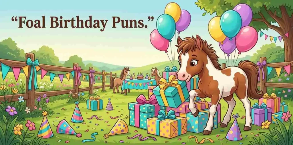 Happy foal birthday party