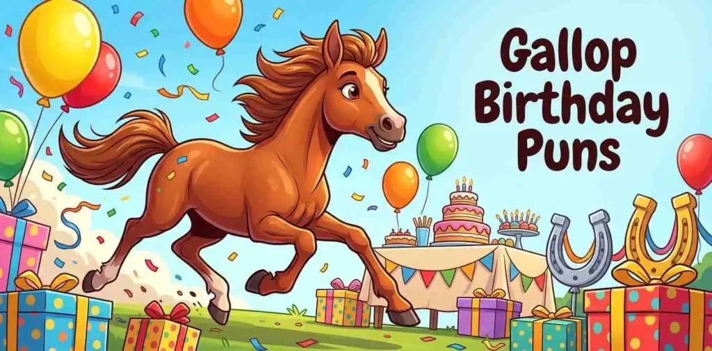 Pony galloping at birthday party