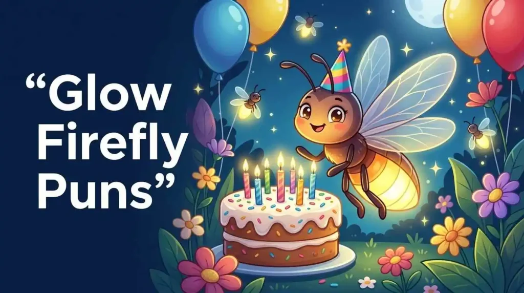 Glowing firefly birthday celebration