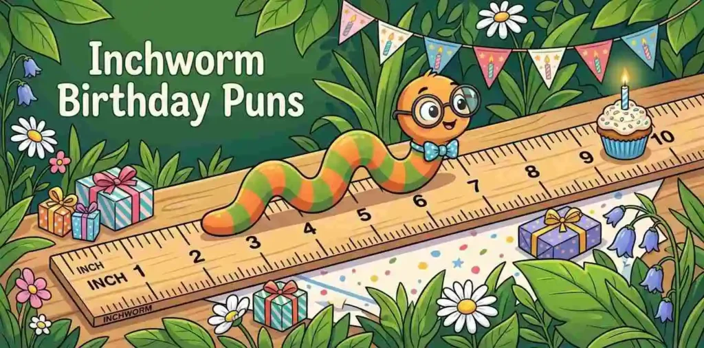 Cute inchworm birthday party