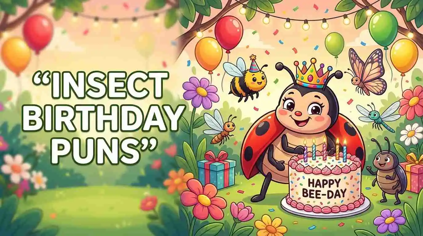 Colorful insect birthday celebration
