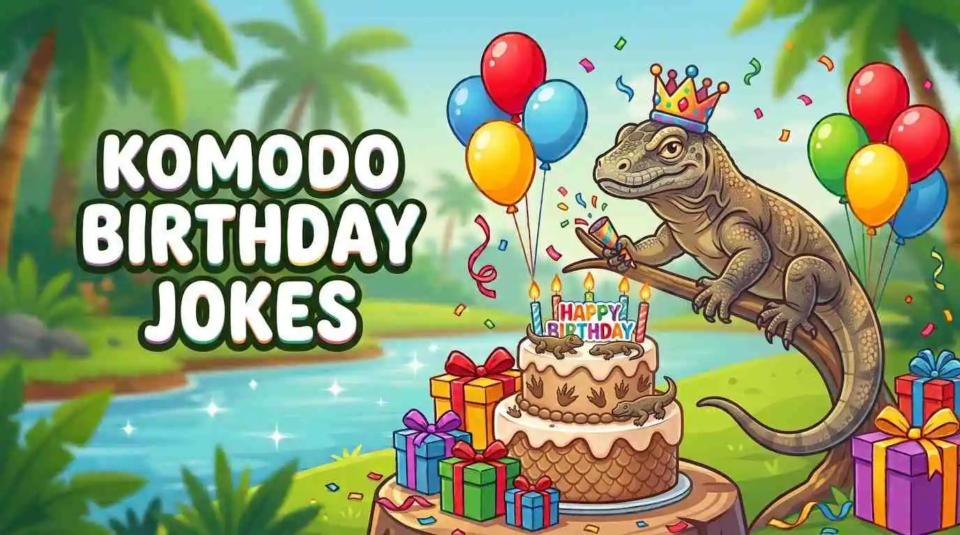 Komodo dragon birthday celebration