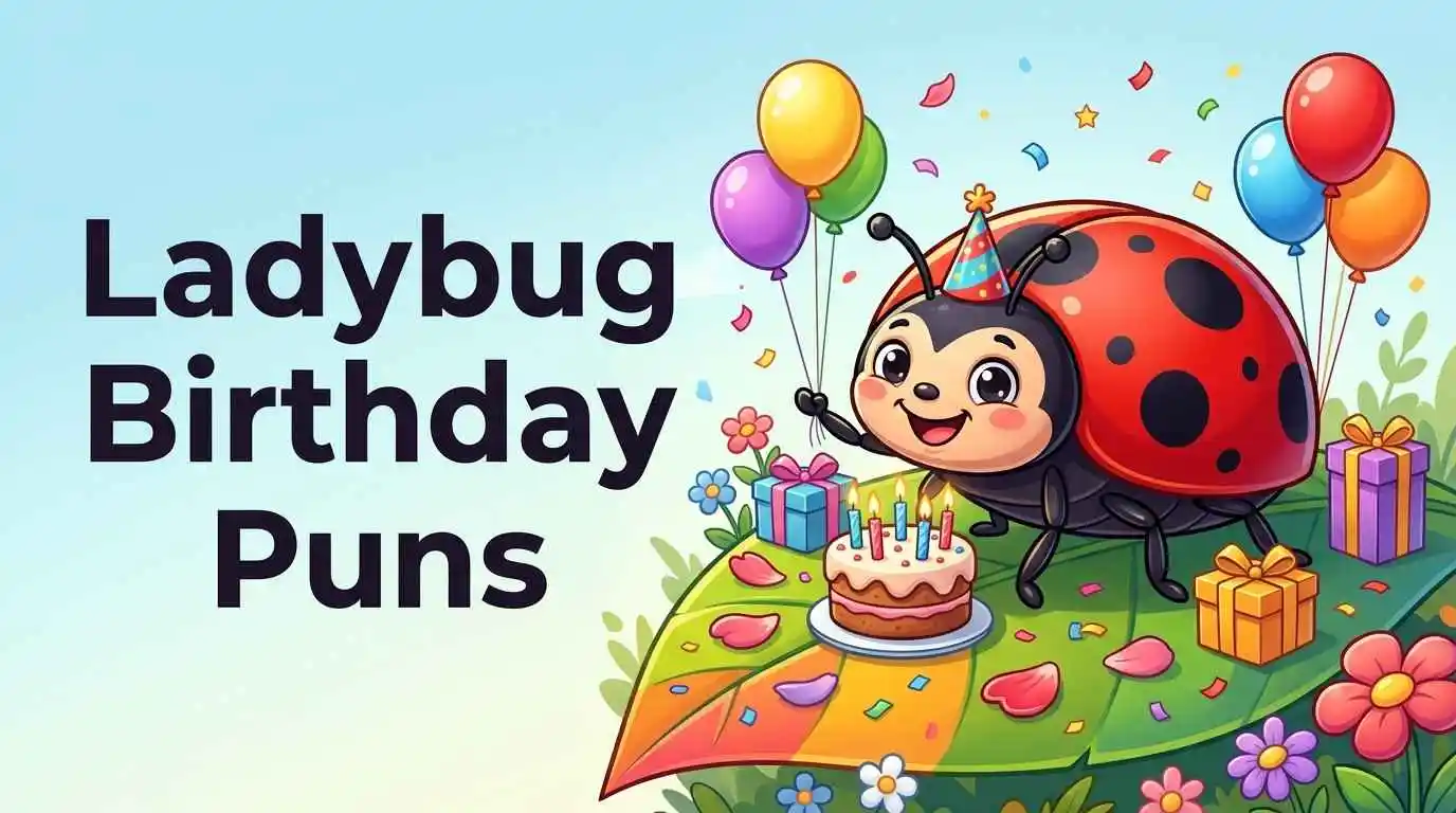 Cute ladybug birthday celebration
