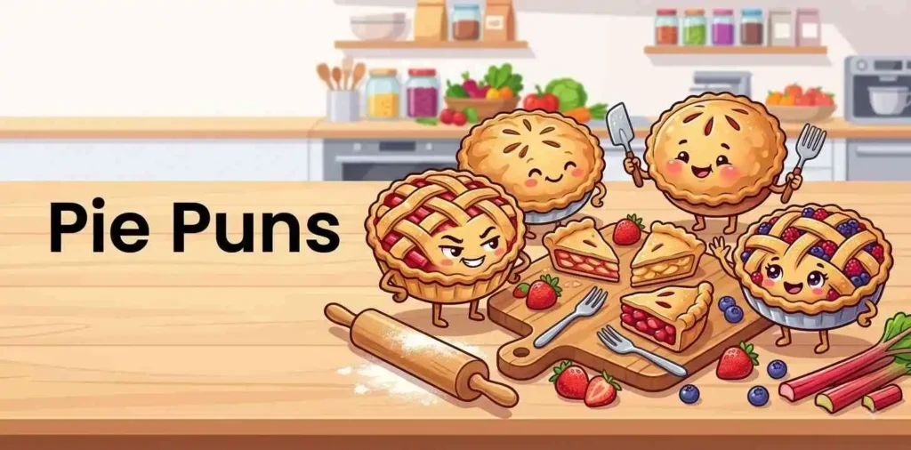 Funny rhubarb pie character baking